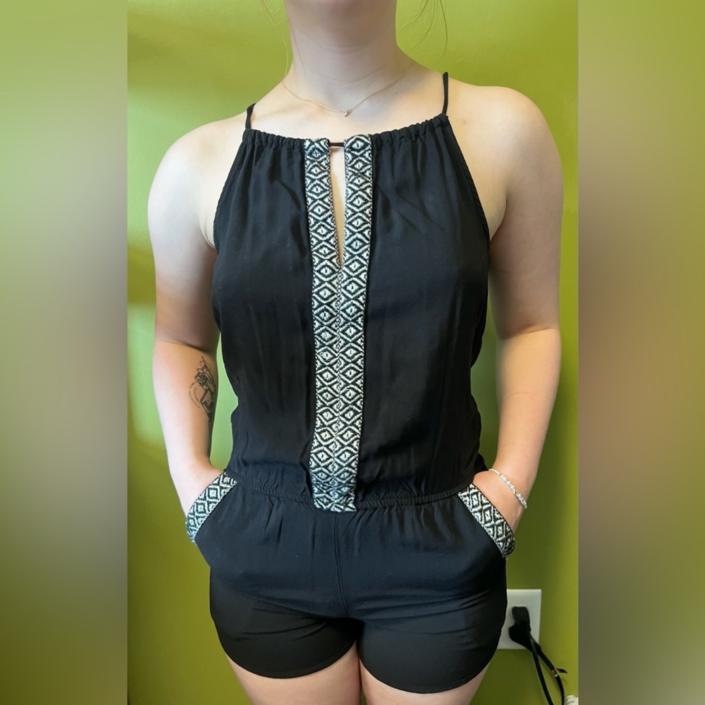 BCX black and white romper